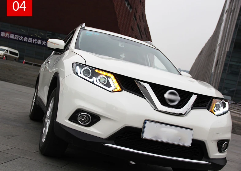 VLAND Автомобильные фары для NISSAN X-Trail светодиодный фары Светодиодная лента U Стиль передняя фара для Xtrail