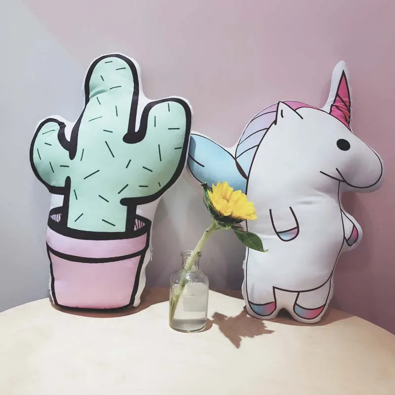 Lucky Boy Sunday 2018 New Ins Unicorn Rabbit Alpaca Animals Stuffed Plush Toy Creative Pillow Cushion Birthday Gift For Girls