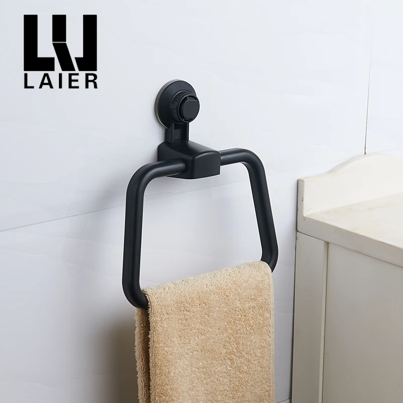 No drilling towel ring suction up plastic simple easy to install bathroom accessories ABS in