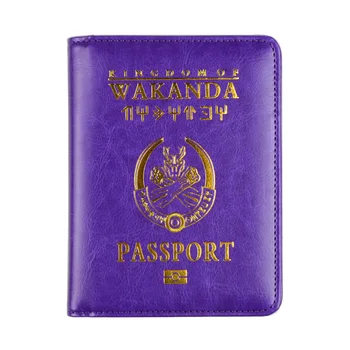 

DIKEDAKU Excellent Wakanda Rfid Passport Covers Unisex Luxury Pu Leather Documents Organizer Passport Case Travel Passport Purse