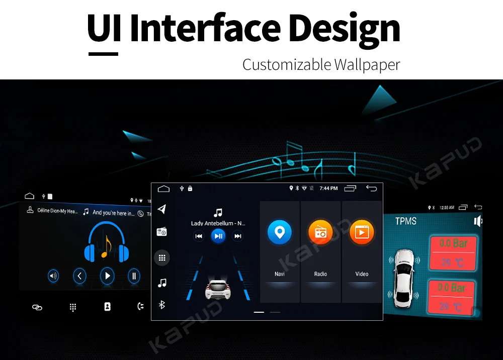 Excellent Kapud 2Din Car Radio Audio DVD Multimedia Player For Golf 5/Passat B6/Touran/Polo/Tiguan/Seat/Skoda Quad Core android 9.0 GPS 15