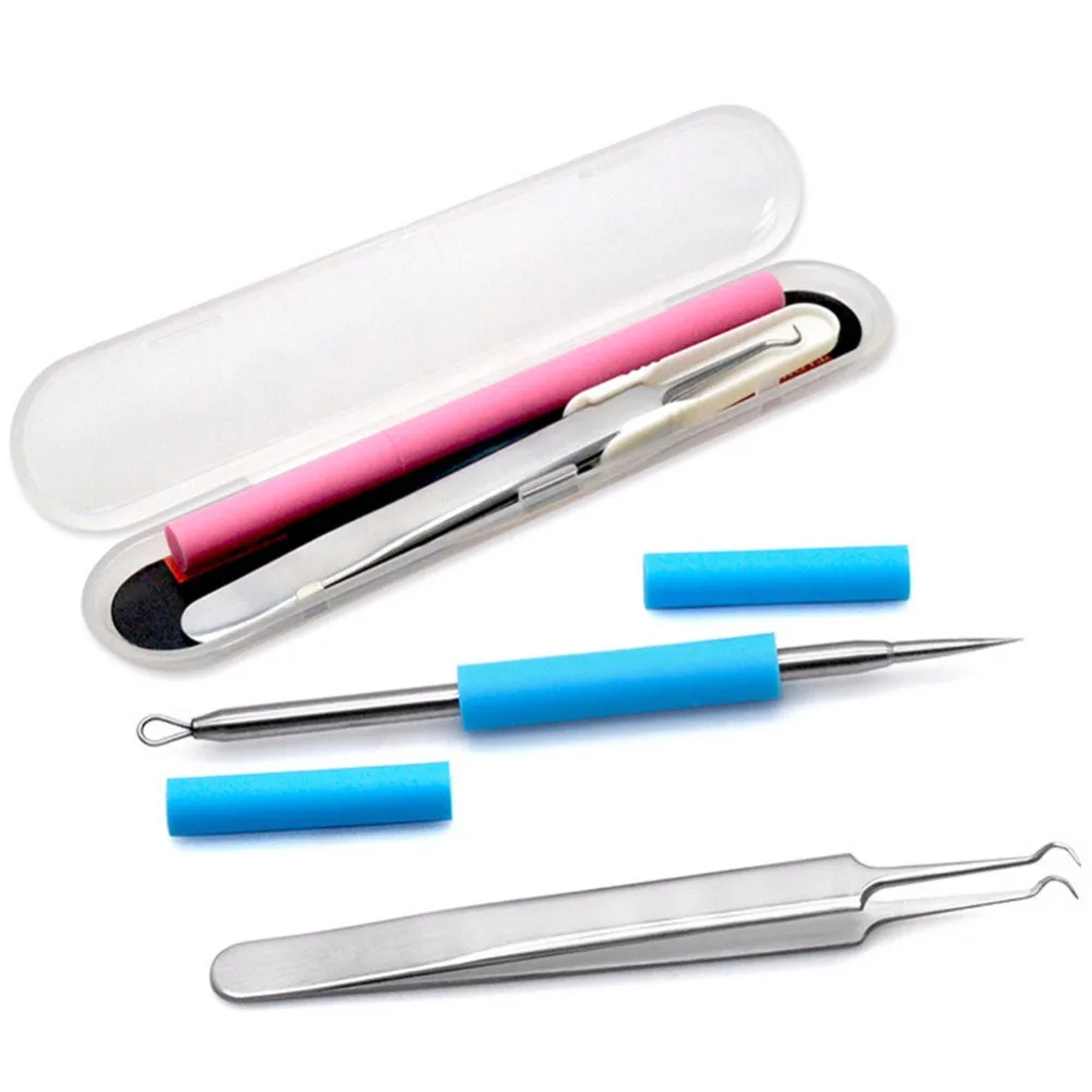 2PCS Acne Remover Needle Kit Pimple Extractor Tool Comedone Blackhead