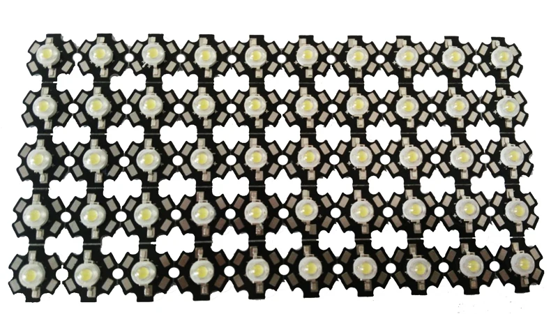 

High Power 50pcs/lot 1W 30mil 100LM 3W 200-260LM 45mil Cool White 10000K~15000K LED Light Beads Light With 20mm Star Base
