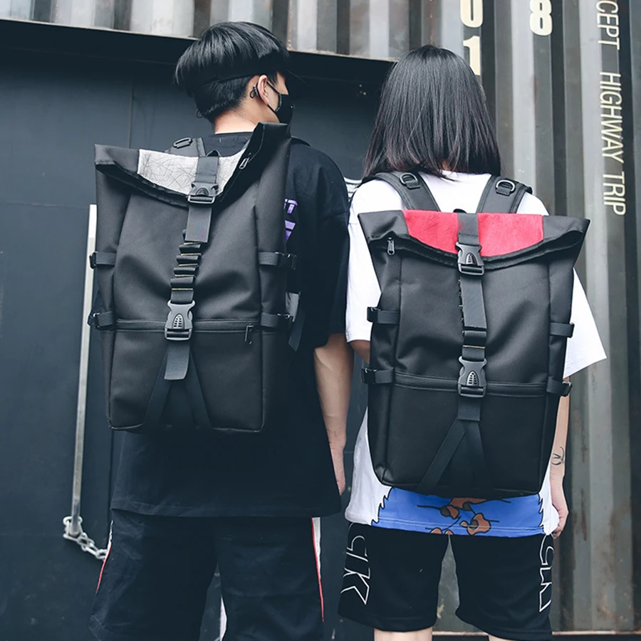 

Simple Oxford Women Backpacks Large Capacity Lady Travel Back Pack For Teen Girls Solid Color Square Schoolbags 2019 Summer New