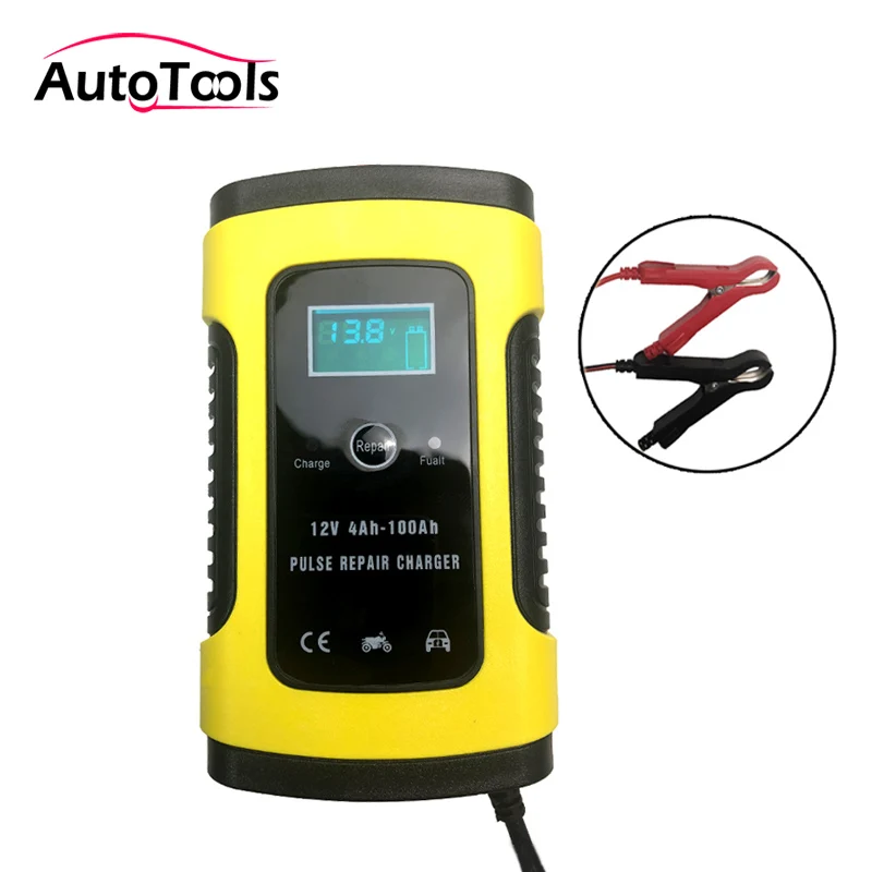 

12V 6A LCD screen Fast Car Battery Charger for Auto Motorcycle Lead-Acid Batteries Intelligent Charging car accessory kit