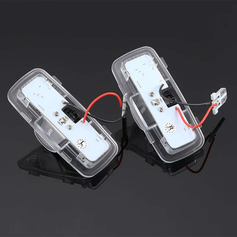 2Pcs Shadow Light Welcome font b Lamp b font Logo Laser Projector Car LED Door Warning