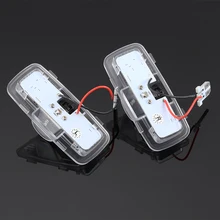 2Pcs Shadow Light Welcome font b Lamp b font Logo Laser Projector Car LED Door Warning