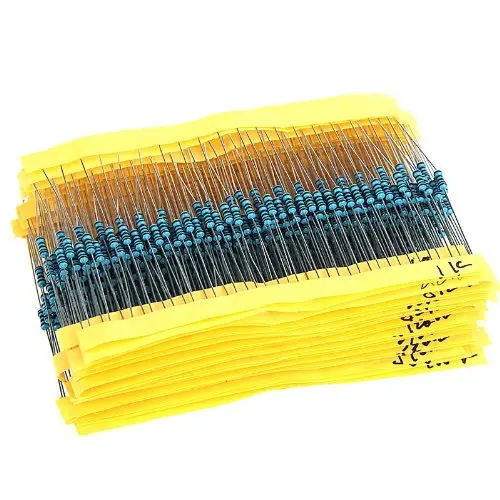 

Best Price 2000pcs 1/4W Resistance 1% Metal Film Resistor Assorted Kit 20 Values 10 Ohm - 1M Ohm 100pcs Each value Free Shipping