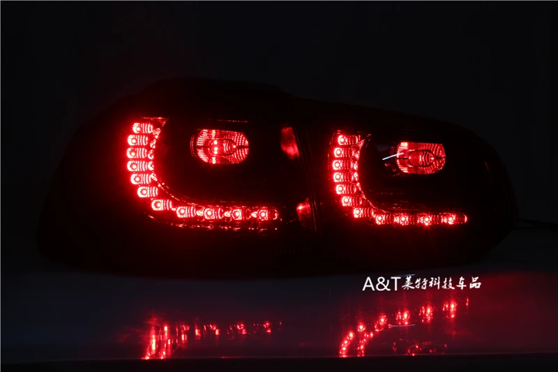 Автомобиль Стайлинг для VW Golf 6 задние фонари 2009-2012 для гольфа MK6 R светодиодный задний фонарь задний светильник светодиодный фонарь, передние+ Тормозная+ Park+ Сигнальные огни