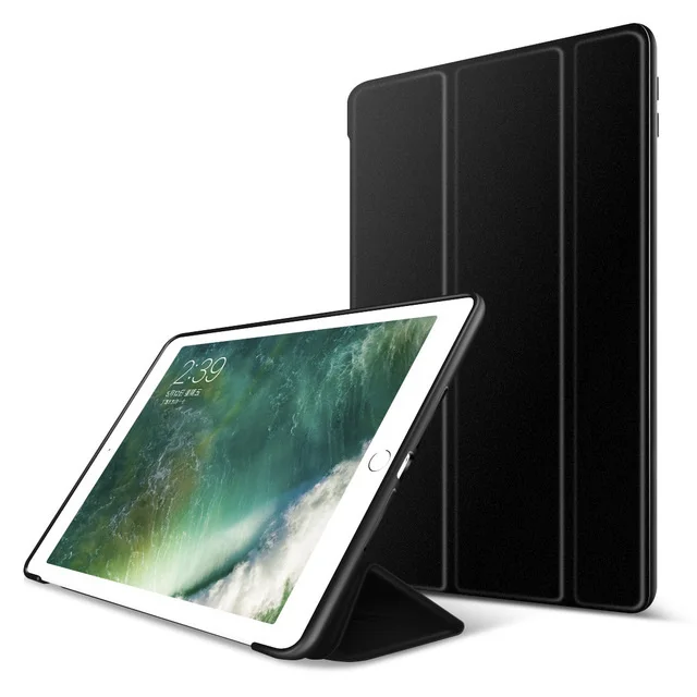 Мягкий силиконовый чехол-накладка из искусственной кожи для Apple ipad air 3 10,5 pro 10,5, тонкий чехол на магните+ пленка+ стилус - Цвет: Черный
