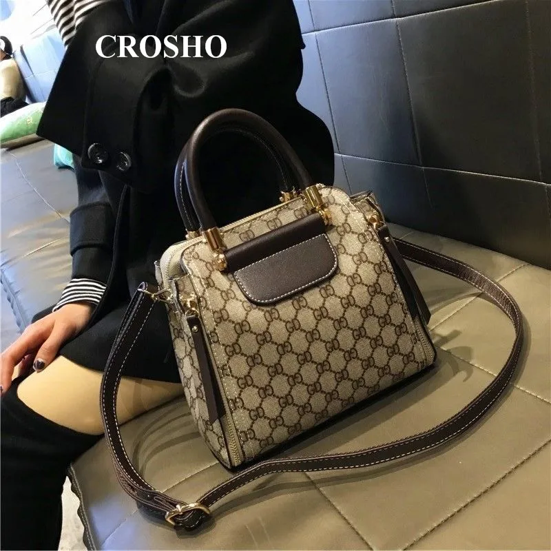 CROSHO Handbag Fashion Cross Shoulder Bag Women's Bag Bucket Bags Flap Letter