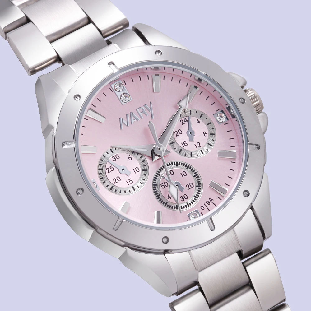 NARY часы Женская мода роскошные Reloj Mujer Нержавеющая сталь качество Алмазный
