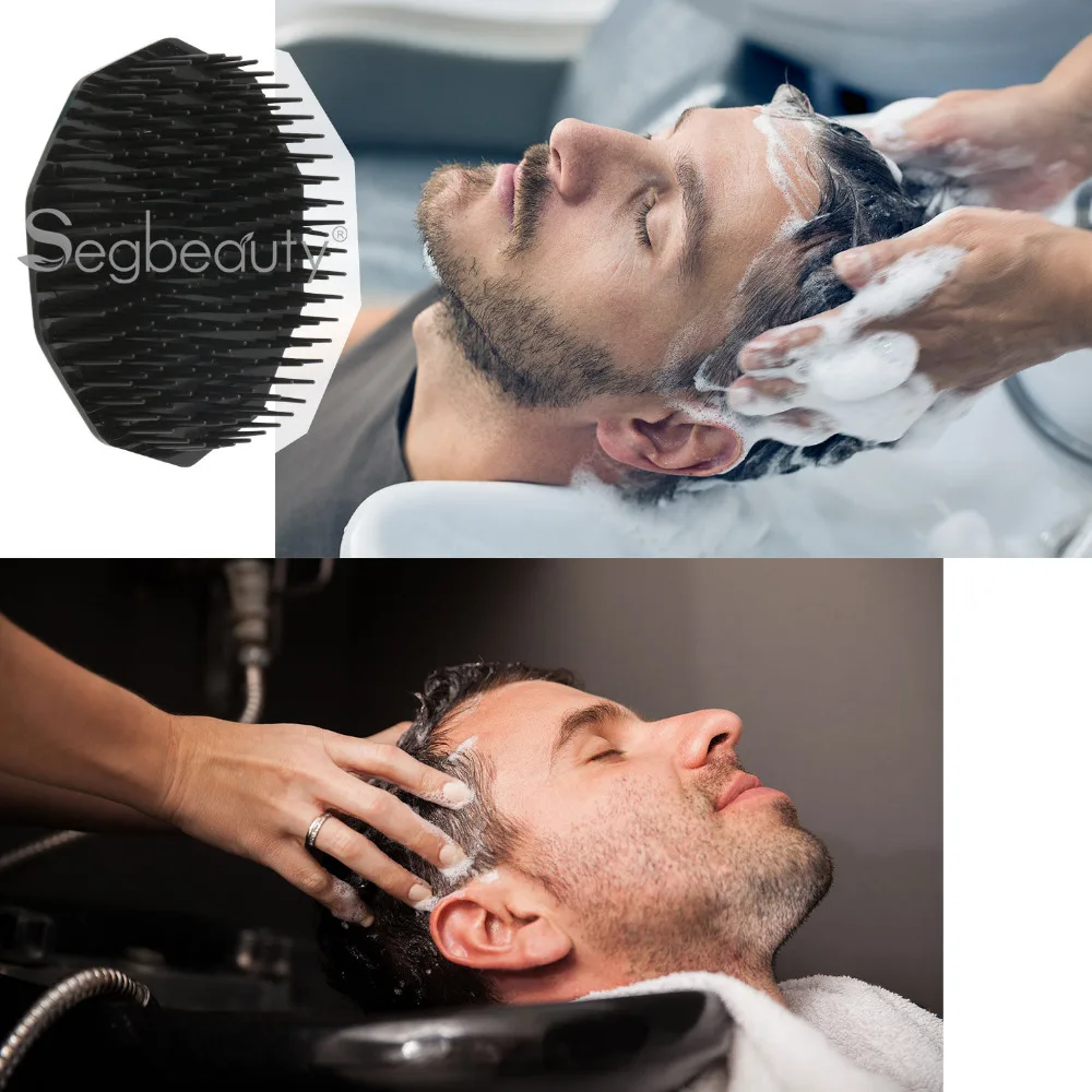 Segbeauty 12 шт черные щетки шампуни массажер для кожи головы набор кистей мужской
