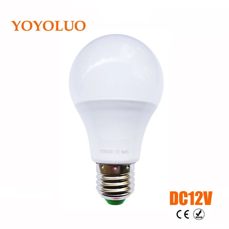 

LED bulb lamps E27 DC 12V LED lights Lampada LED Smart IC Real Power Led Spotlight bombillas LED 3W 6W 9W 12W 15W white