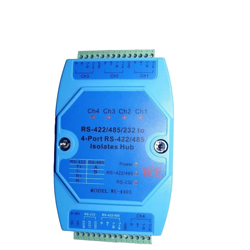 

RS422 hub four way repeater 422485 hybrid multi machine communication bus 4 industrial isolation