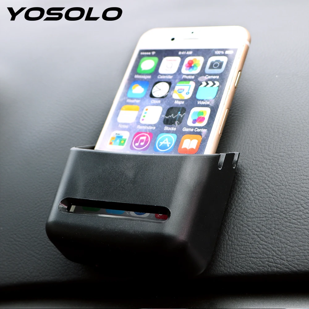 YOSOLO Car Storage Box Car Mobile Phone Holder Sundries Bracket Organizer with Self-adhesive Soft PVC Auto Interior Supplies YOSOLO Car Storage Box Car Mobile Phone Holder Sundries Bracket Organizer with Self-adhesive Soft PVC Auto Interior Supplies