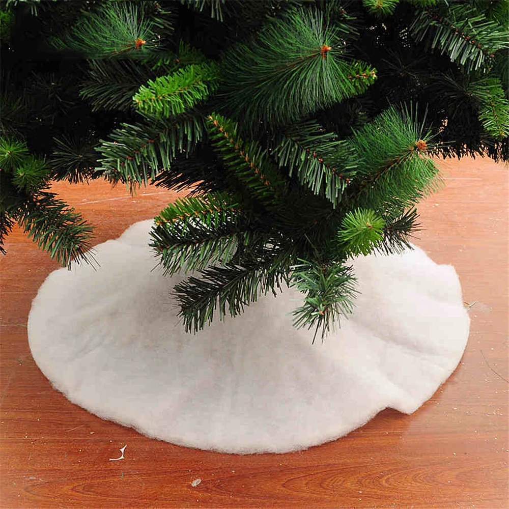 Длинные волосы белая Рождественская елка юбка 60 см плюш, снег хлопок мечта домашняя жизнь