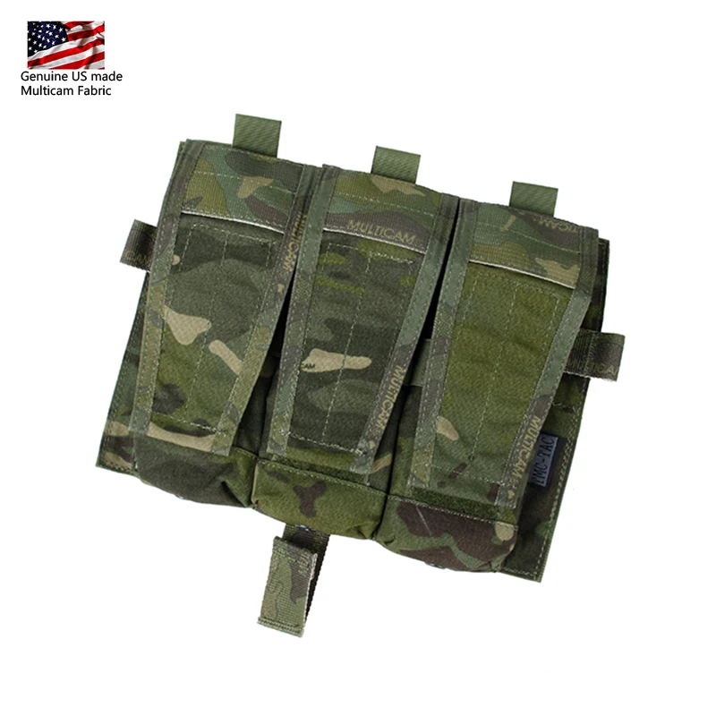 Multicam Tropic TMC Tactical TRI Pouch Front Panel Mag Pouch Triple Magazine Pouch For AVS Airsoft Tacitcal Gear 3153 - Color: Multicam Tropic