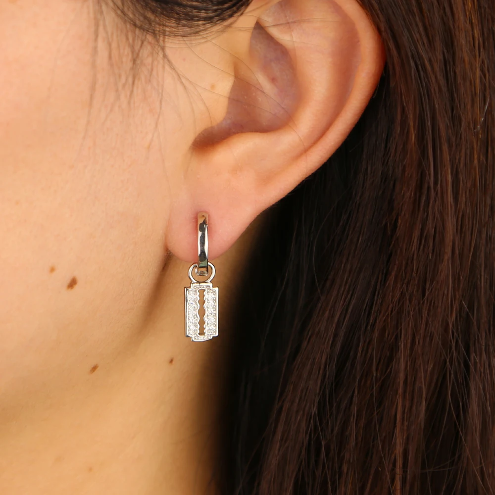 Женские серьги подвески с лезвием новые дизайнерские акриловые в стиле панк рок