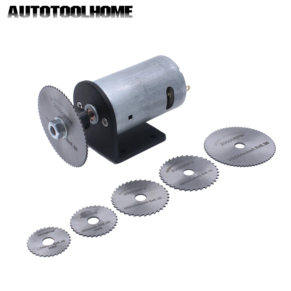 

Multifunction DC 24V Mini Electric Saw High Torque Magnetic Motor Set Circular Saw Blades with Bracket for DIY Hobby Car Toy