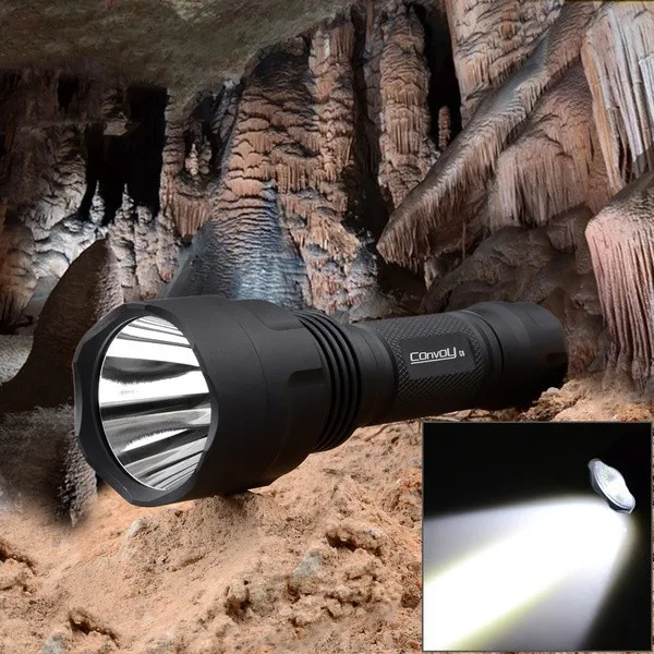 Светодиодный фонарик Convoy C8 Cree XM L2 960lm 8 режимов белый с аккумулятором 18650 + для