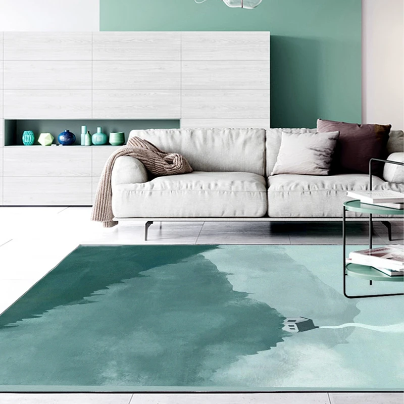 

Large Size Area Rugs Ink Painting Printed Carpets and Rugs Non-Slip Floor Mat For Living Room Bedroom Sofa Table Tapete Door Mat
