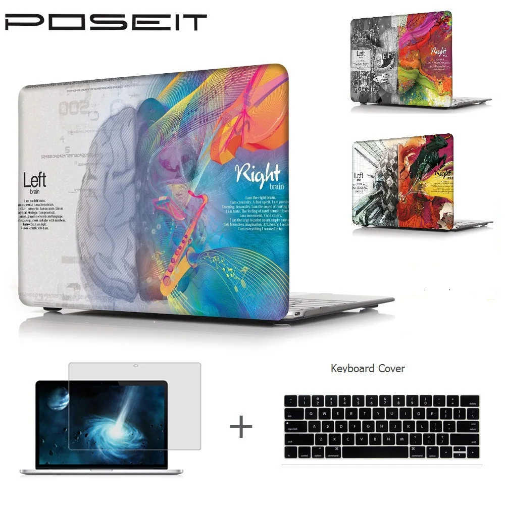 Твердый пластиковый чехол с цветным принтом для Apple Macbook Air Pro Retina 11 12 13 15 ноутбука
