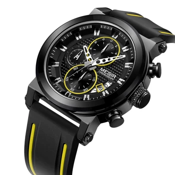 

Megir Top Brand Luxury Quartz Watch For Men Big Dial Sport Watches Chronograph Wrist Man Kol Saat Jam Tangan Pria Dropship