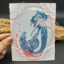

Mermaid Metal Cutting Dies Stencils for DIY Scrapbooking Stamp Sizzix Fustella Big Cards Album Card Making Die Cuts