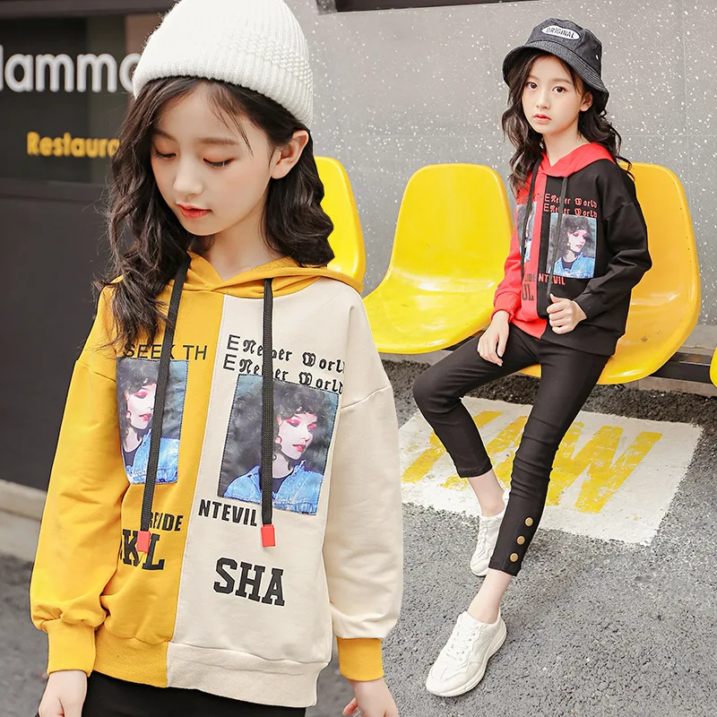 

girls clothing ,2017 autumn winter cartoon rabbit & hello kitty children clothing casual tracksuits kids clothes girls
