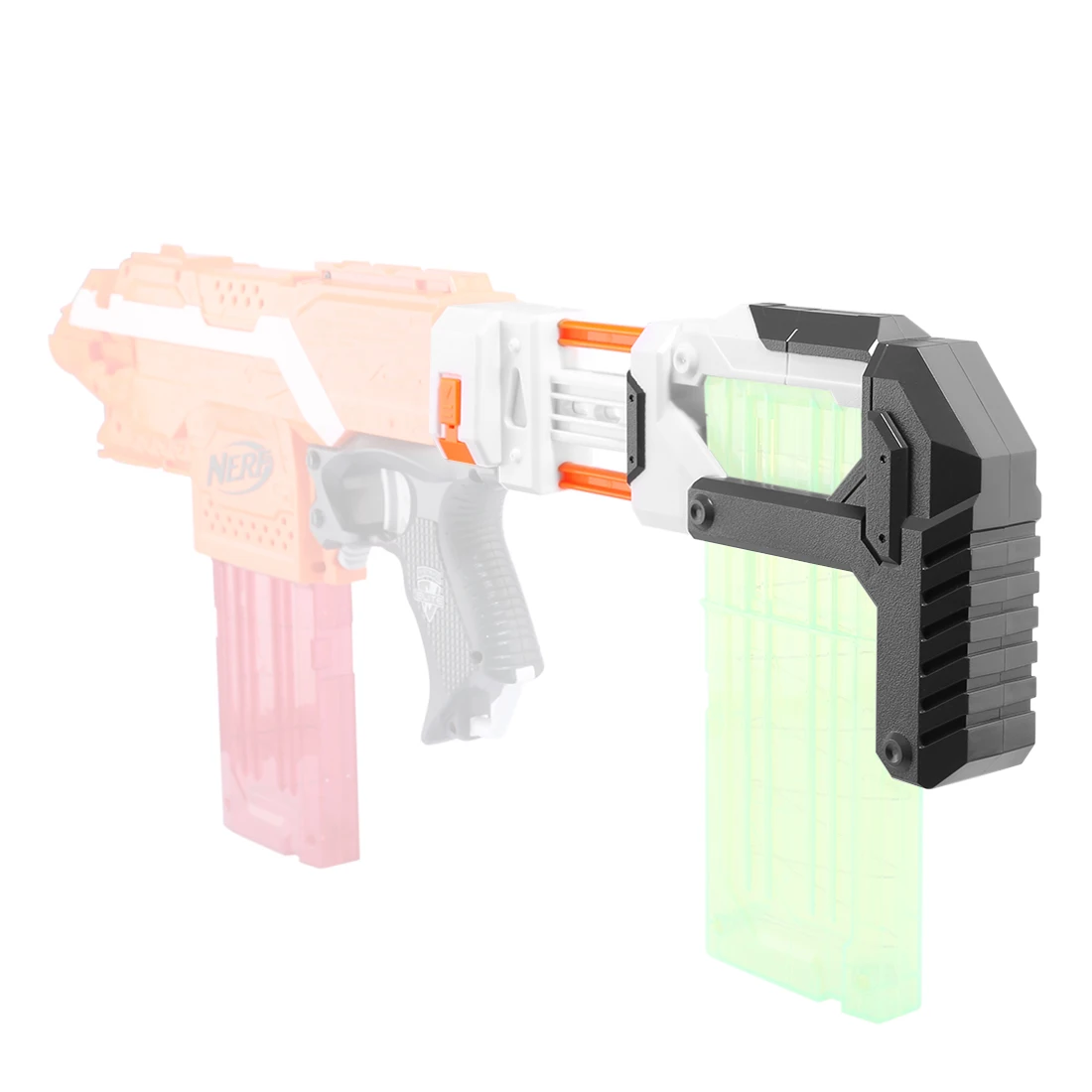 

Modified ABS Inlay Type Tail Stock for Nerf N-strike Elite Series - Orange + Grey
