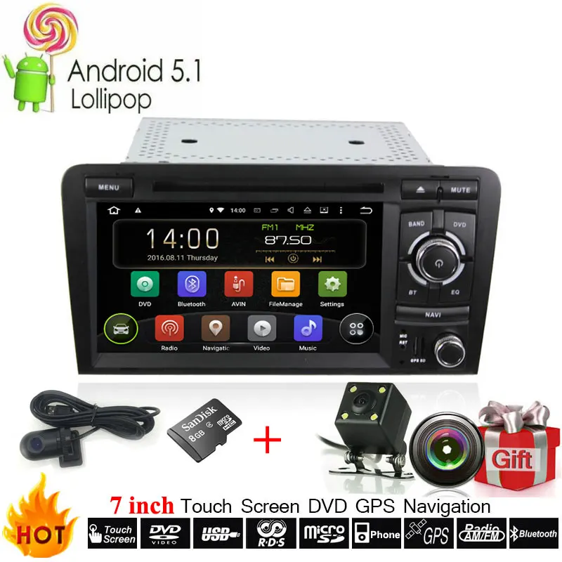 Автомобильный мультимедийный проигрыватель Android 9 OS для Audi A3 S3 автомобильный DVD