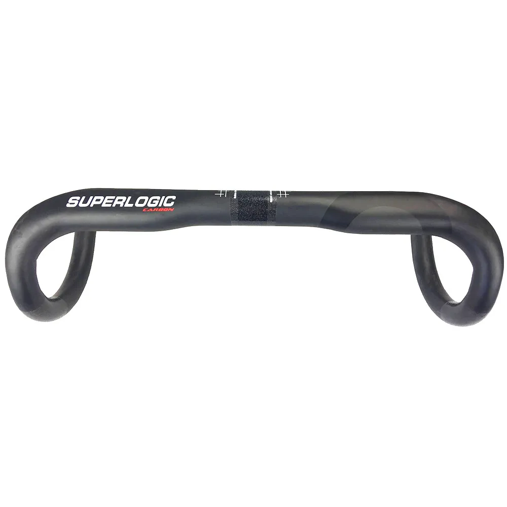 Carbon Fiber Road Bike Handlebar Matt Black Curved Grooves Drop Handle