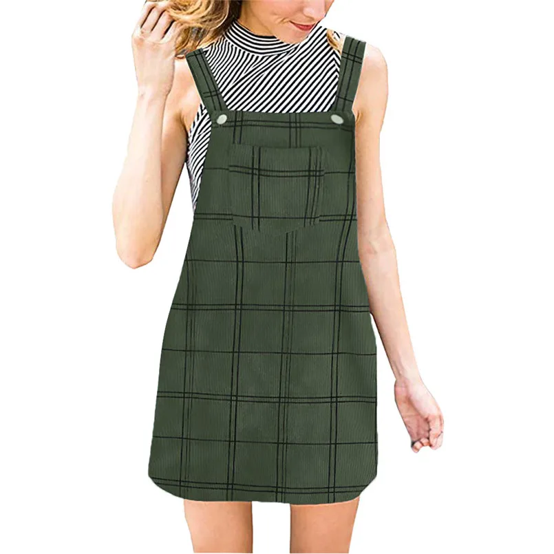 New Fashion Women Summer Plaid Mini Dress Sweet Brief Square Collar Casual 2019  Dress Elegant Lady Casual Vestidos #4R09   (7)