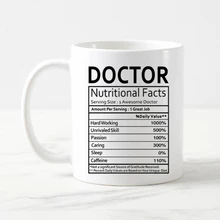 Забавный Доктор чашки новинка доктор питательные факты кофе кружки чай чашка шутка гик креативный подарок для доктора помощник классный Декор