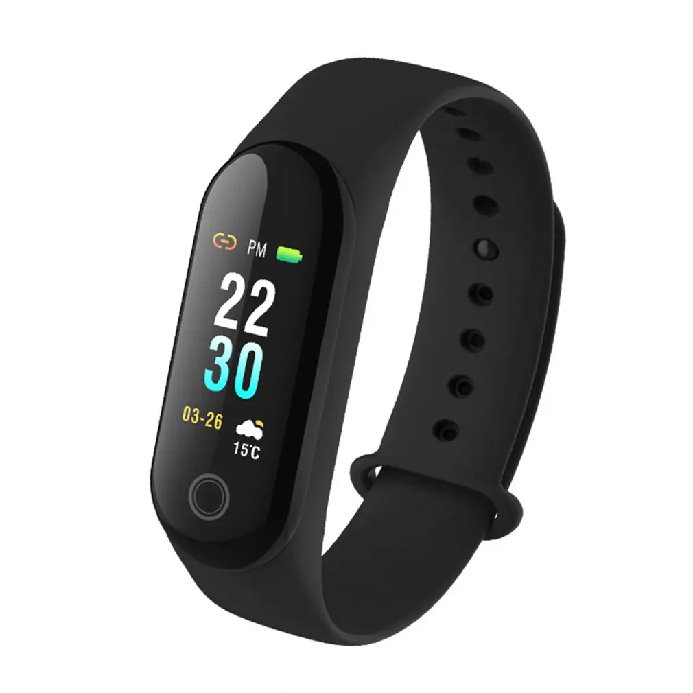 

New Color Screen Smartband Heart Rate Monitor Waterproof Pedometer Sport Record Fitness Smart Watch For IOS Android 2019