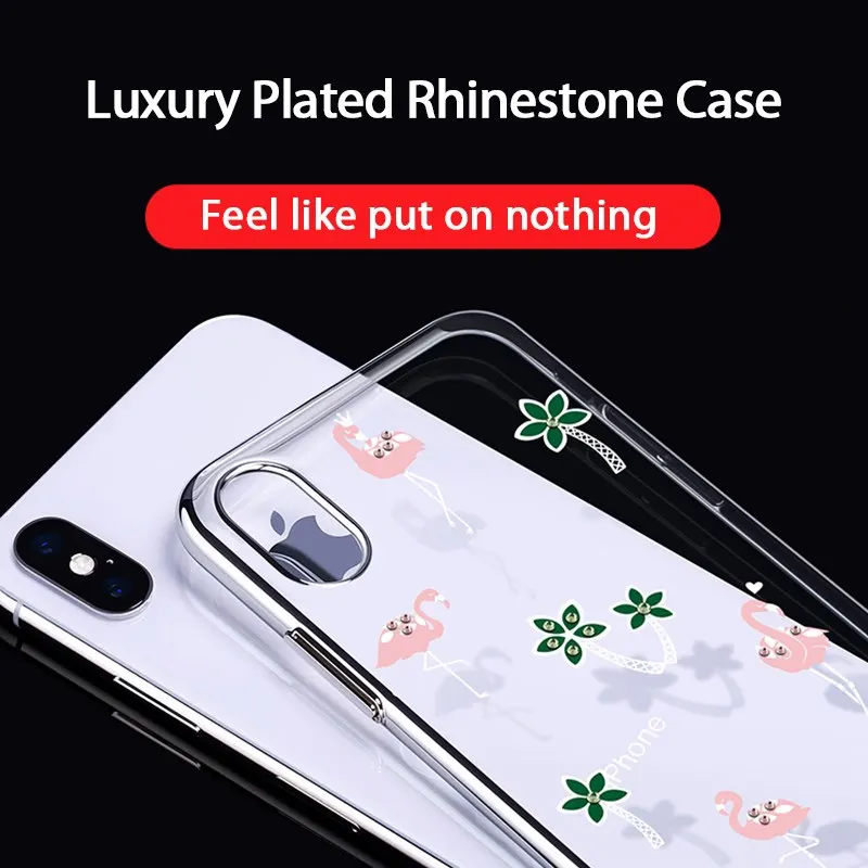 KINGXBAR для iPhone Xs чехол милый прозрачный Max кристаллы от Swarovski Apple iPhoneXs Чехол| |