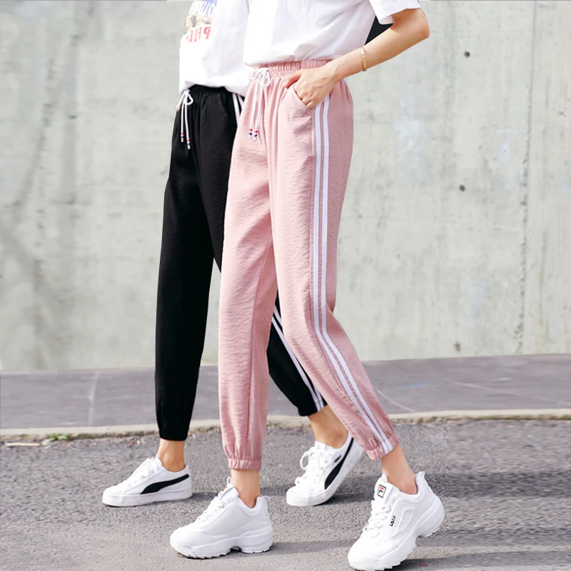 Side stripe sweatpants women's Clearance