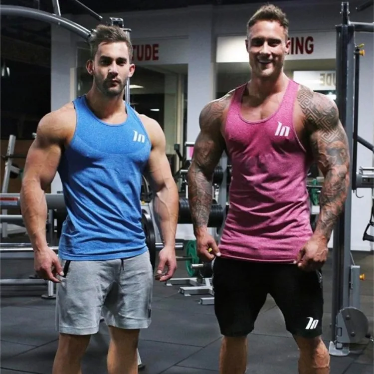 

2019 summer brand clothing Mens Tank Tops Stringer Bodybuilding Fitness absorb sweat breathe freely Men Tanks Clothes Singlets.