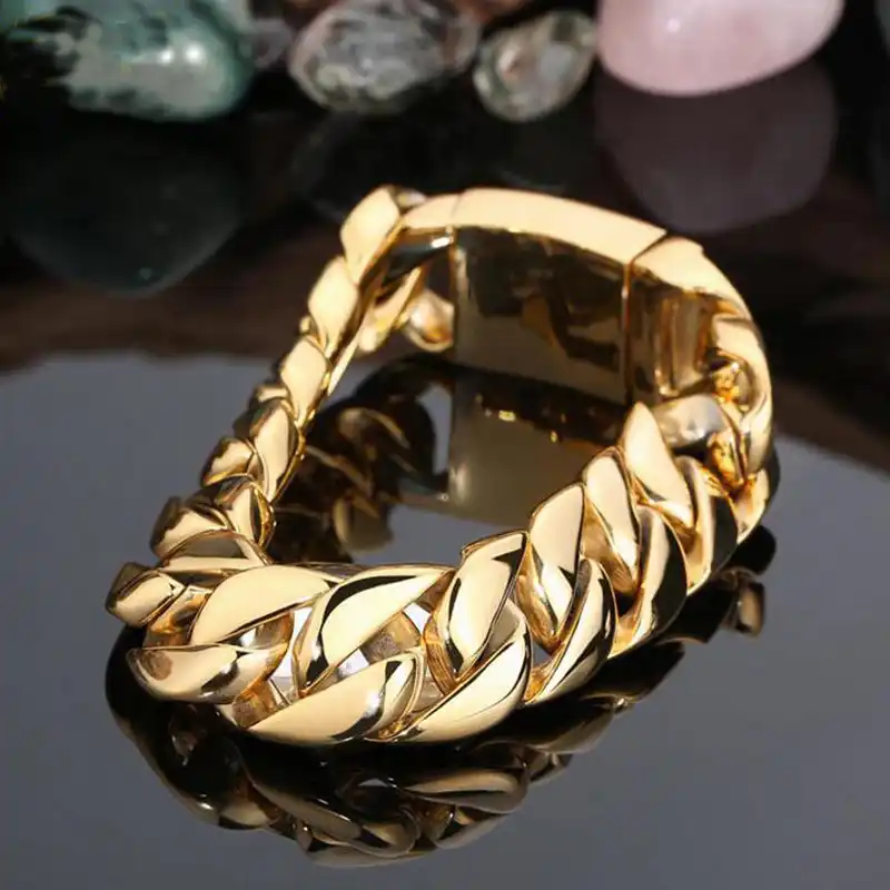 10 inch mens gold bracelets