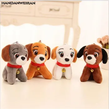 

New selling 1pcs 10cm cute bell dog doggy simulation puppy doll plush toy dolls dolls children's toys small pendant