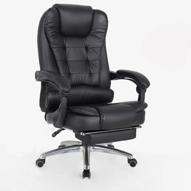  Leather Computer Chair Home Cowhide Office Chair Swivel Lifting Gaming Chair Reclining Silla Oficin