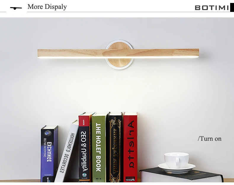BOTIMI LED Wall Lamp For Bedroom Modern Mirror Lights Wooden Wall Sconce Wood Luminaira Bedside Lights Wall Mount Reading Light BOTIMI LED Wall Lamp For Bedroom Modern Mirror Lights Wooden Wall Sconce Wood Luminaira Bedside Lights Wall Mount Reading Light