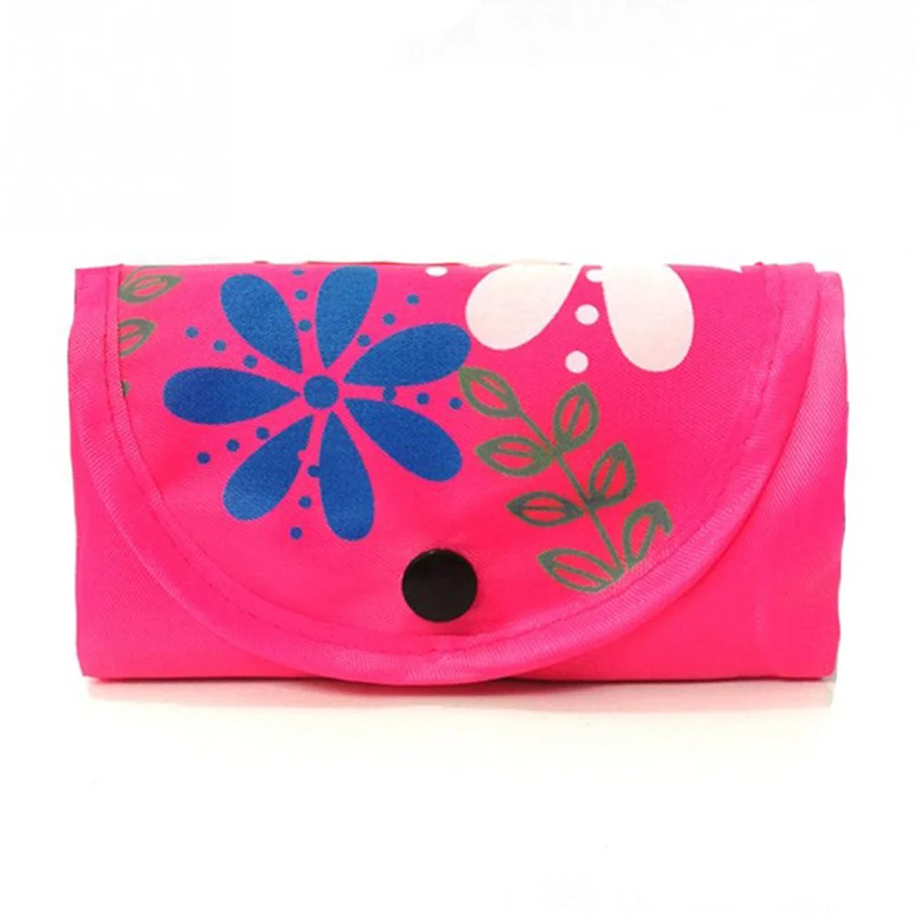 Горячая Распродажа 5 стилей многоразовая сумка для покупок Складная Экологичная дорожная сумка для продуктов Портативная сумка через плечо - Цвет: Rose Red