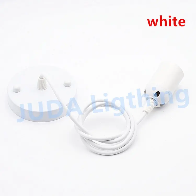 Us 1 98 Pendant Light Lamp Base Ceiling Rose Canopy With Cable Wire Cord Set E27 Socket Holder Black White For Led Bulb Chandelier In Us 1 98 Pendant Light Lamp Base Ceiling Rose Canopy With Cable Wire Cord Set E27 Socket Holder Black White For Led Bulb Chandelier In