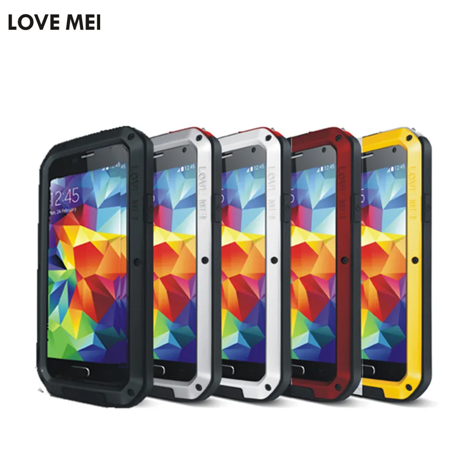 LOVE MEI Life Water resistant Metal Case for SAMSUNG Galaxy S3 S4 S5 S6 S7 Edge