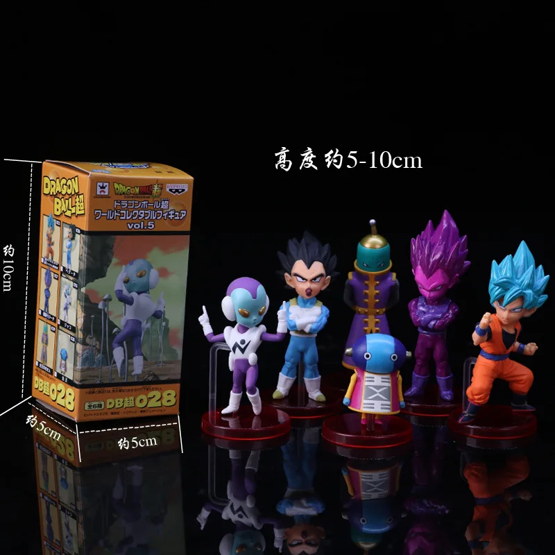 2020 6 шт./компл. 8 ~ 9 см Фигурки Dragon Ball Super vol.7 Trunks Vegetto Zamasu Saiyan Rose Goku Black Grand Priest Toys|ball
