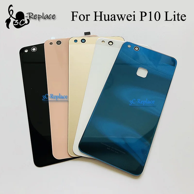 Для huawei P10 Lite P10Lite WAS-LX2J WAS-LX2 WAS-LX1 WAS-L03T WAS-LX3 задняя Батарея крышка дверца батарейного Корпус чехол сзади Стекло запчасти