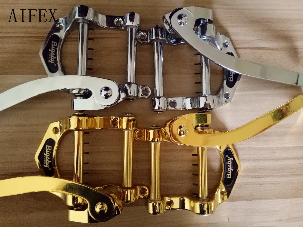 Image 2017 New Popular AIFEX Vintage Guitar B5 Vibrato Tremolo Tailpiece Gold And Chrome finish musical instrument electric jazz