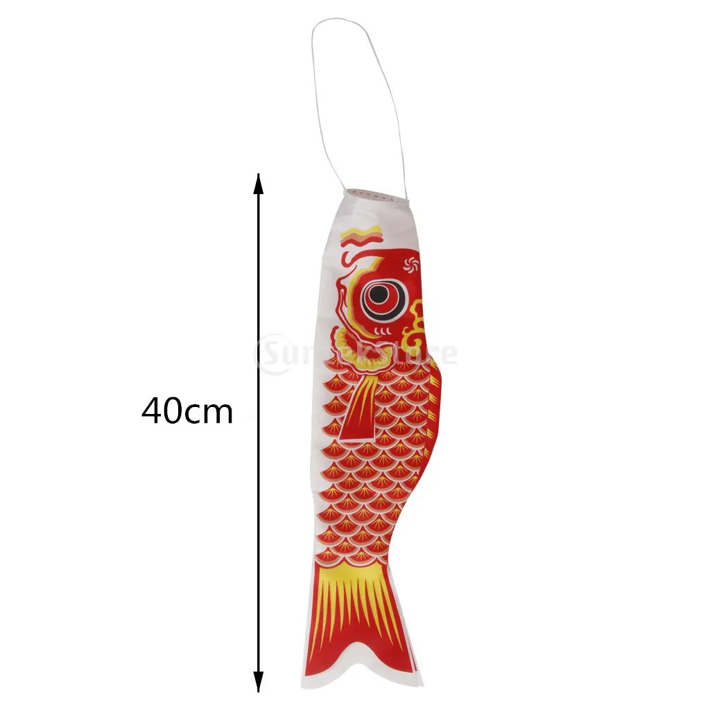 3 Pieces 40cm Japanese Windsock Carp Flag Koi Nobori Sailfish Wind Streamer Fish Wind Streamer Home Party Decorations